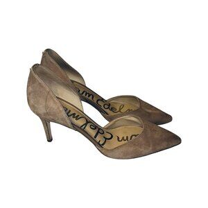 Sam Edelman Oatmeal Suede Telsa Heels